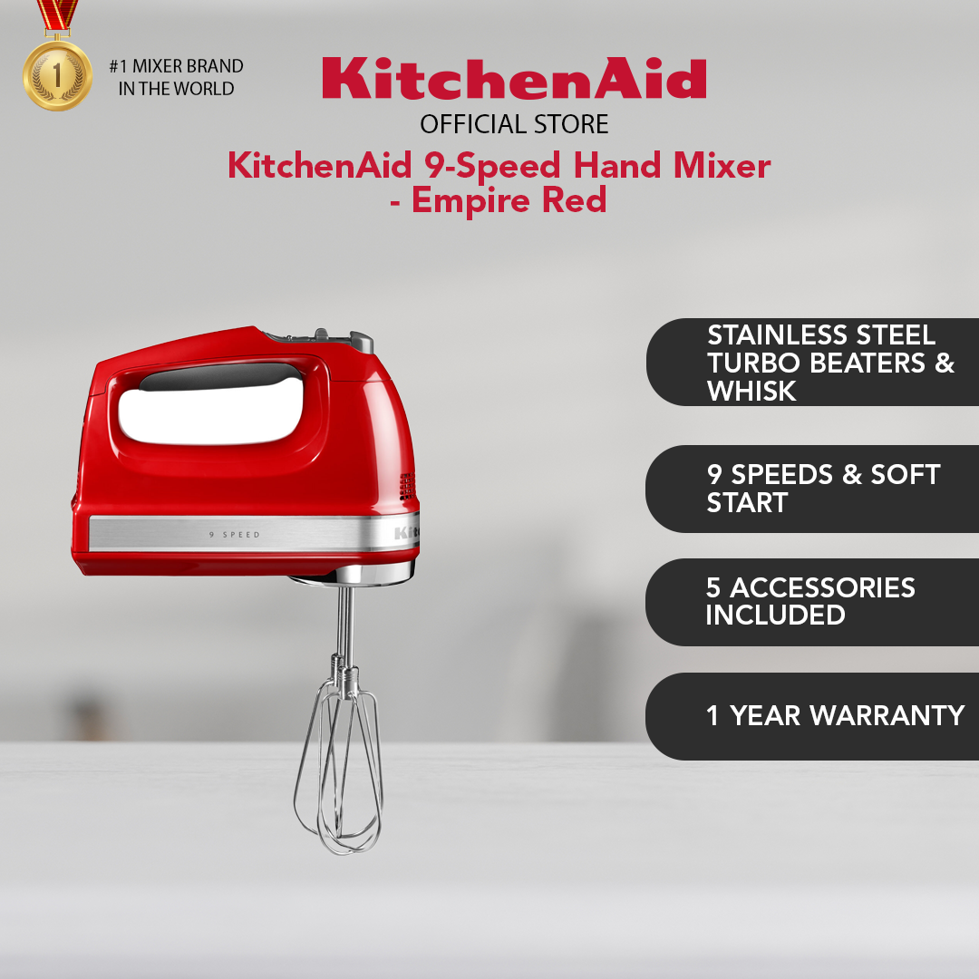 KitchenAid 9 Speed Hand Mixer 5KHM9212 Silent DC Motor