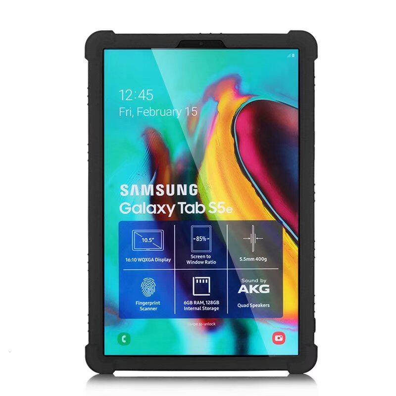 Soft Silicone case for Samsung Galaxy Tab S5e shock proof cover SM-T720 SM-T725 drop resistance stand holder Protector