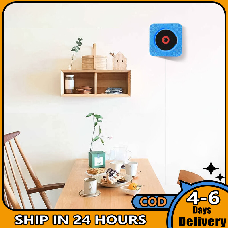 Wall Mountable CD Player Portable Bluetooth Music Player with Remote Control