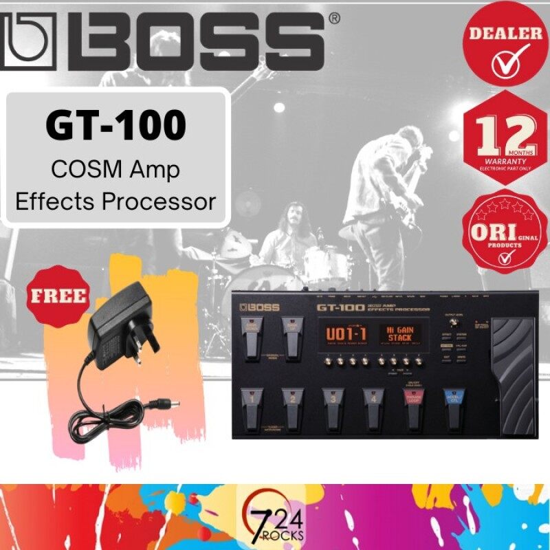 724 ROCKS Boss GT-100 COSM Amp Guitar Multi Effects Processor Pedal ( GT100 ) Malaysia