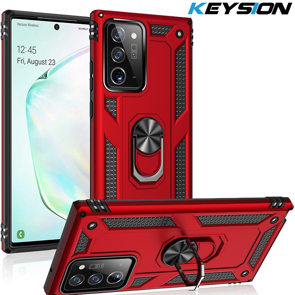 Ốp Chống Sốc KEYSION Ốp Lưng Điện Thoại Đứng Dạng Nhẫn Cho Samsung Note 20 Dành Cho Galaxy Note 20 Siêu