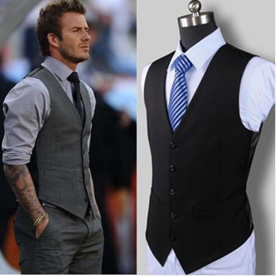 mens grey dress vest