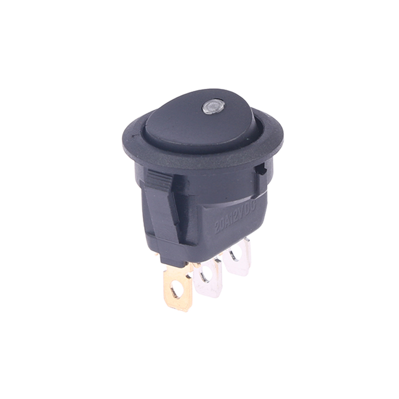 MREDL 20A 12V DC Waterproof Rocker Switch LED Dot Light Car Boat Round ON OFF Switch