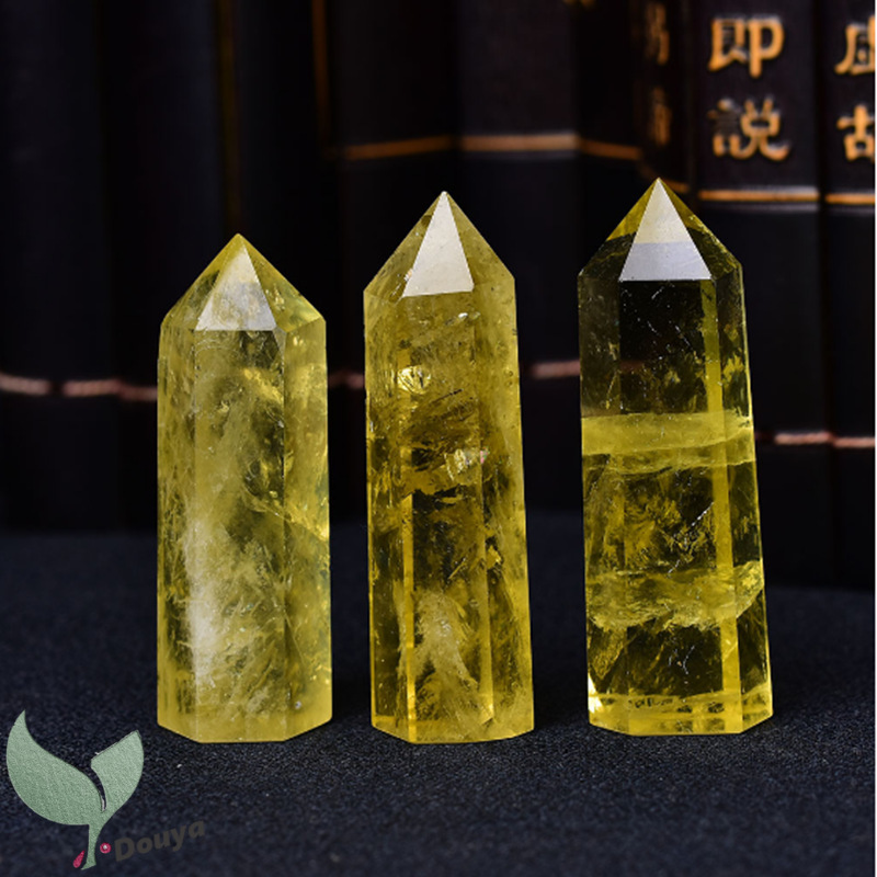 1 Cây Đũa Đơn Pha Lê Thạch Anh Citrine Đá Thạch Anh Chữa Bệnh (6 ~ 7Cm)