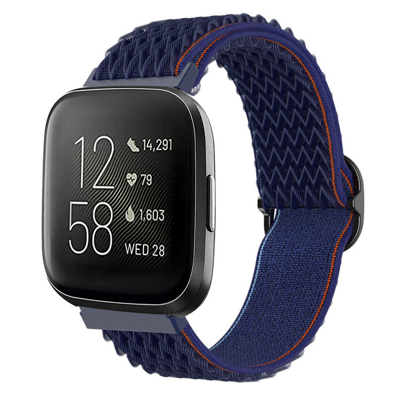 Breathable Sport Bracelet for Fitbit Versa 4/3/Versa 2/Versa Lite Nylon Elastic Watch Band Woven Strap for Fitbit Versa Sense Accessories