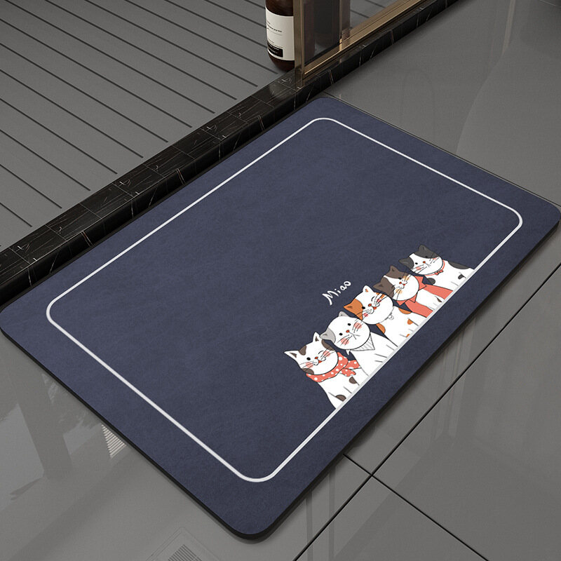 Bathroom Absorbent Mat Non Slip Floor Mat For Toilet Toilet Door Carpet Doormat Enter The Door Light Luxury And Simplicity