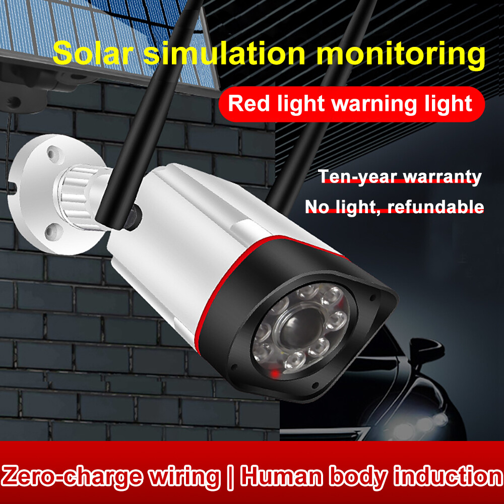 JOBOOS Đèn LED Năng Lượng Mặt Trời An Ninh Cảm Biến Chuyển Động Máy Ảnh Giả Không Dây Ngoài Trời Đèn Tường Đèn Pha IP65 Đèn Led Chống Nước Đèn Năng Lượng Mặt Trời