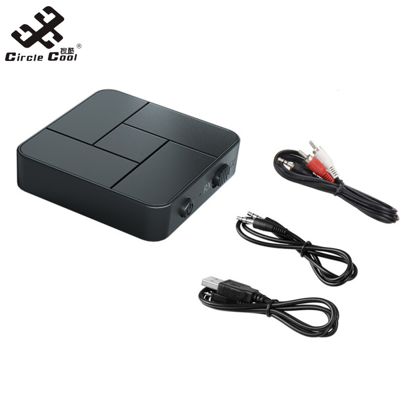 Circle Cool 2-in-1 Bluetooth 5.0 Receiver Transmitter Tv Computer Projection To Wireless Earphone Amplifier Speaker