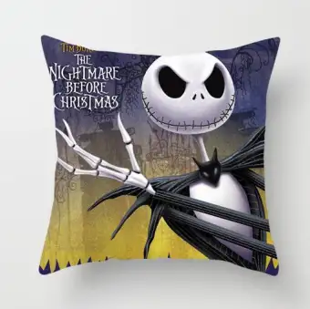 Zengia Nightmare Before Christmas Cushion Cover Ghost Pillow Cover