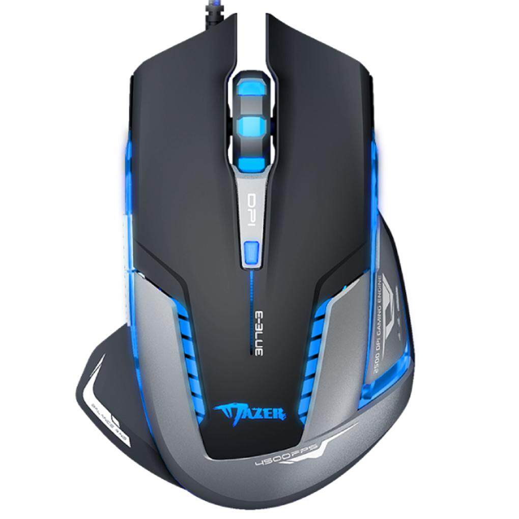 EMS600 Mouse Gaming Tikus Fleksibel USB Kabel Optik Mouse Game 2500DP Tetikus Komputer
