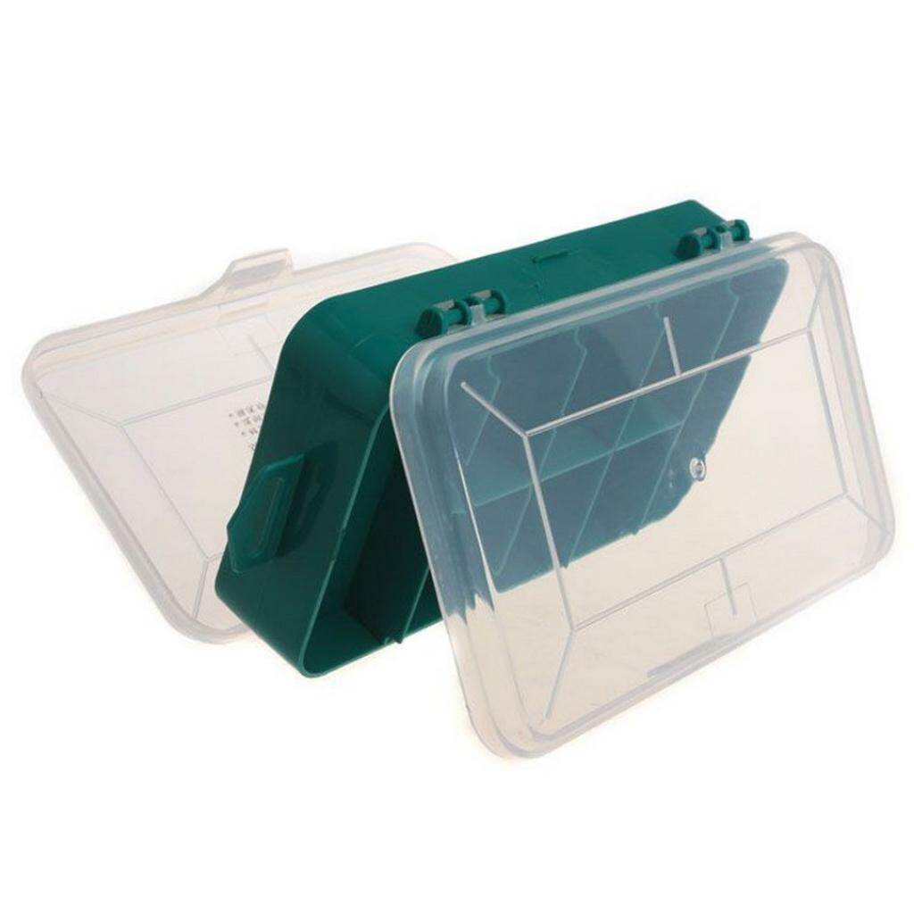 Gazechimp Empty 8 Slots Tools Storage Box Case Screws Nails Nuts Organiser Container for Tool Hardware Thread Fitting Sewing Material