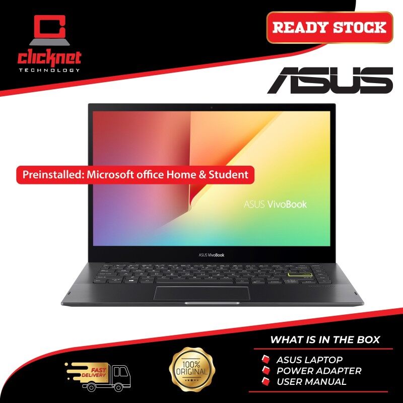 Asus VivoBook Flip 14 TP470E-AEC240TS 14 FHD Touch Laptop Indie Black ( i5-1135G7, 8GB, 512GB SSD, Intel, W10, HS ) Malaysia