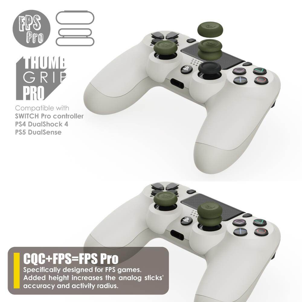 Bộ Kẹp Đầu Lâu & Co. Thumb, Nút Điều Khiển FPS CQC Bọc Ngón Tay Cái, Bộ Điều Khiển Dành Cho PS4 PS5 Switch Pro