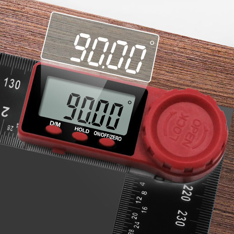 [Ready stock] KIPRUN 200mm Digital Protractor Ruler Inclinometer Goniometer Level Measuring Tool Electronic Angle Gauge Angle Ruler, 0-360