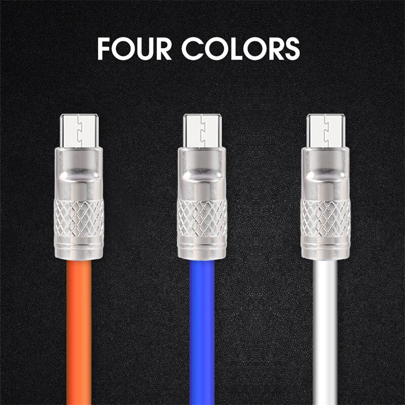 120W 6A sạc siêu nhanh Loại C Cáp dữ liệu sạc nhanh USB cáp cho Huawei Samsung Xiaomi Redmi dòng dữ liệu