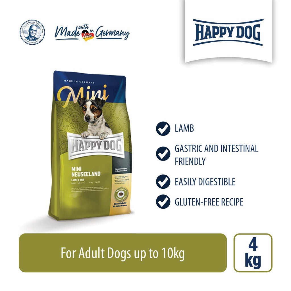 HAPPY DOG SUPREME MINI 4Kg (Baby Junior/ Adult/ Toscana/ Ireland