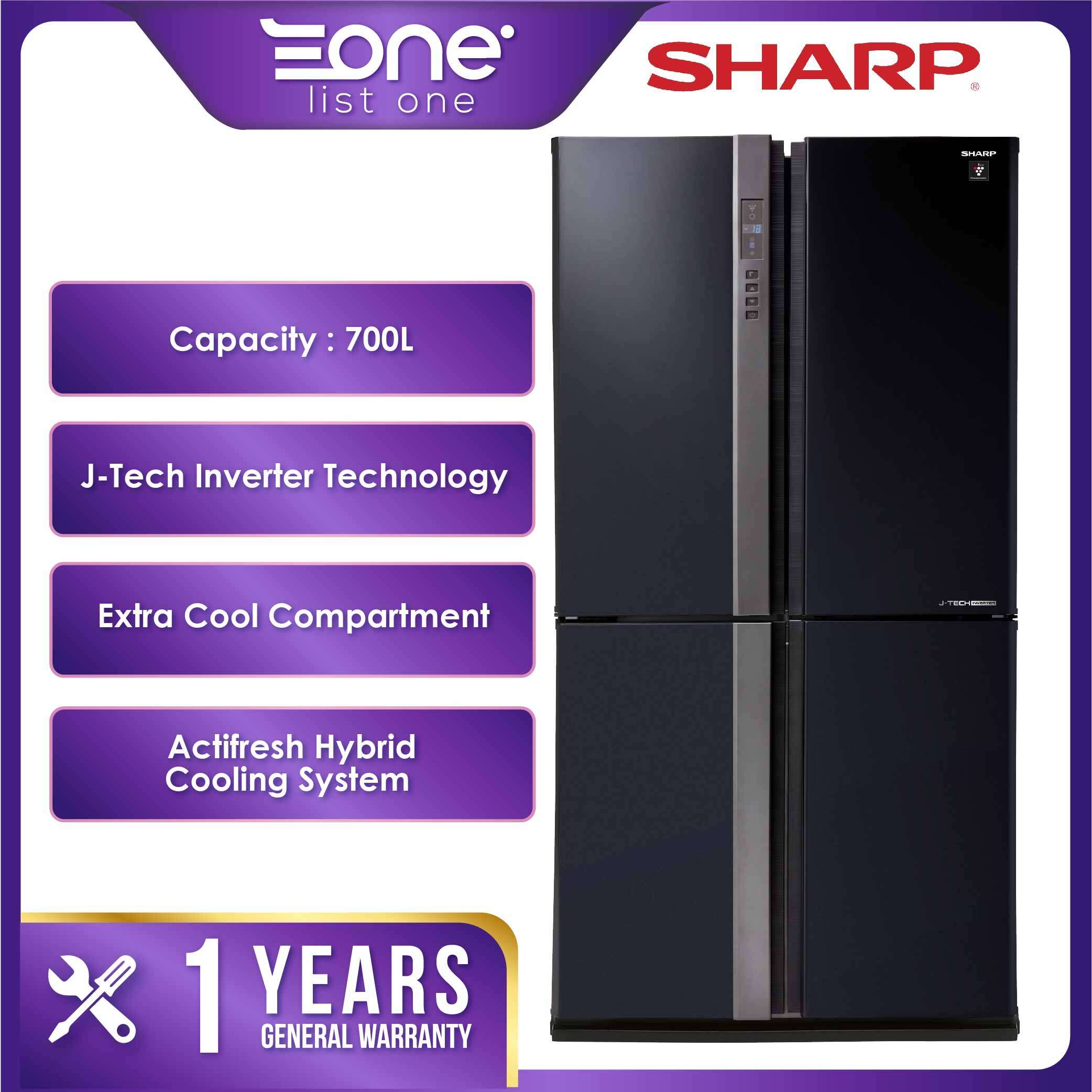 Sharp 700L Advance Refrigerator SJF858VMBK | Fridge | Peti Sejuk (Klang Valley Only)