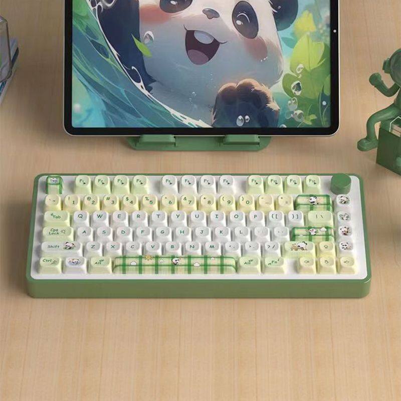 Mot profile panda keycap 148 keys pbt five sided sublimation for cherry mx switch mechanical keyboard keychron/rk61/gk61/anne pro 2