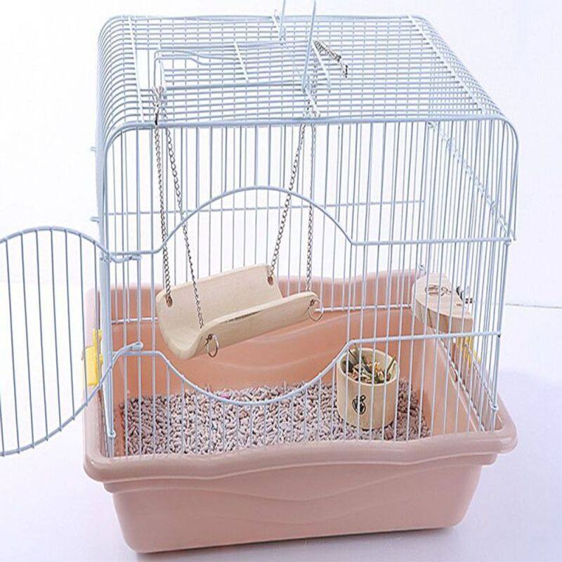 Đồ chơi xích đu bằng tre tự nhiên treo lồng dành cho chuột Hamster - INTL