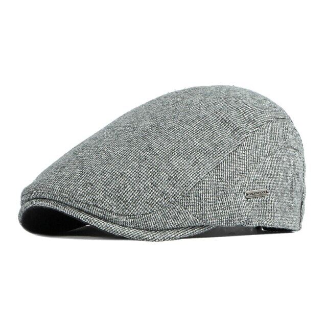 Autumn Winter Herringbone Duckbill Hat Flat Peaked Beret Hat Men Women Retro Newsboy Ivy Cap Painter Gatsby Driving Cabbie Cap