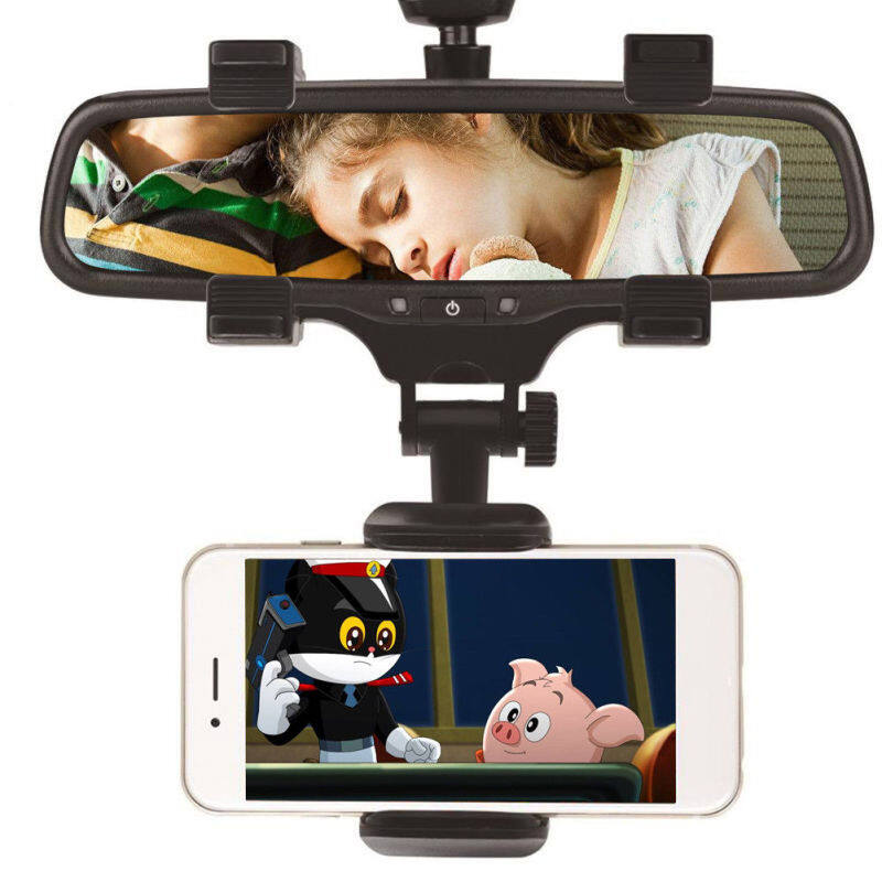 Phổ 360 Độ Xoay Xe Gương Chiếu Hậu Clip Điện Thoại Di Động Giá Đỡ Điện Thoại Xe Hơi Cơ Sở An Toàn Ghi Âm Lái Xe Clip Sửa Chữa