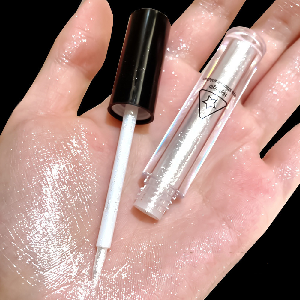 Dorisna Liquid Eyeshadow-Glitter Eyeshadow Waterproof Glitter Eyeliner Liquid Highlither Makeup Party Makeup Eye Shadow Pearl Light Flash Film Brilliant Pearl Long- lasting Eye Lying Silkworm Cosmetics
