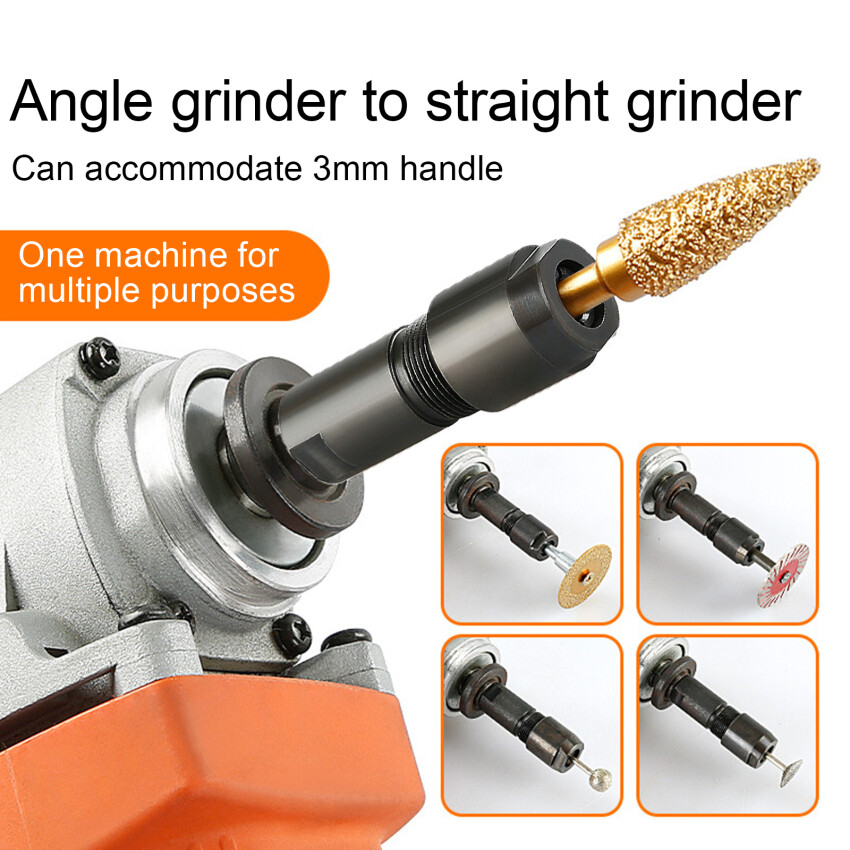 6/3mm Angle Grinder Modified Adapter To Straight Grinder Chuck For 100-Type Angle Grinder M10 Thread Grinding,Polishing,Cutting