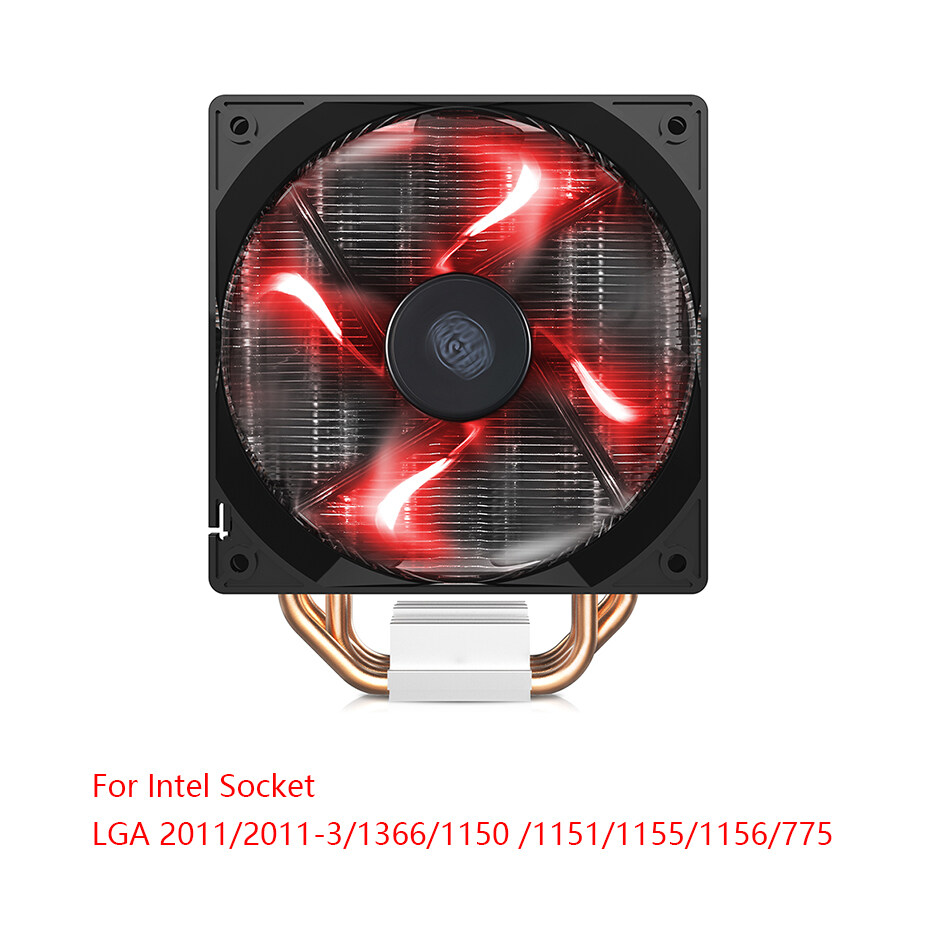 T400i Blue Shentesel CPU Air Cooler Silent 4 Heatpipes Temperature Control 120mm PWM Cooling Fan