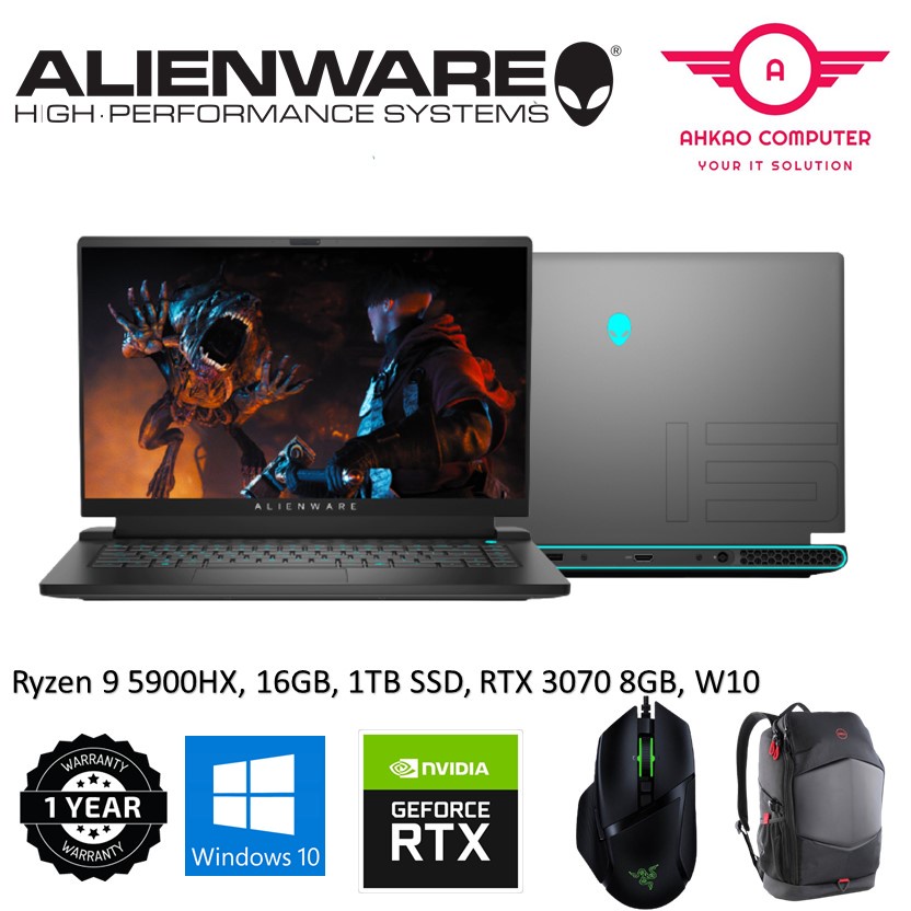 Dell Alienware M15 R5 5911-3070-W10 15.6'' FHD 165Hz Gaming Laptop ...