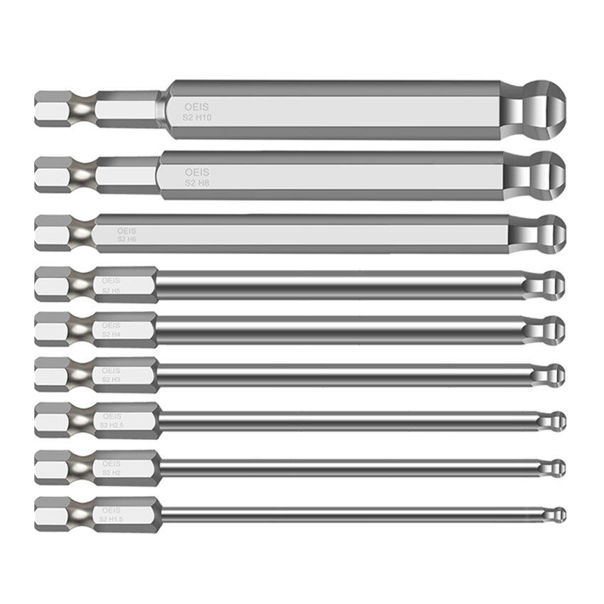 Hex Drill Bit Set Screwdrivers Ball End Hex Screwdriver Bits Set Metric ...