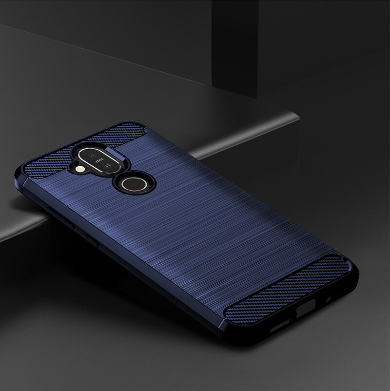 Nokia Case Armor Carbon Fiber TPU Soft Silicone Back Cover  Phone Case