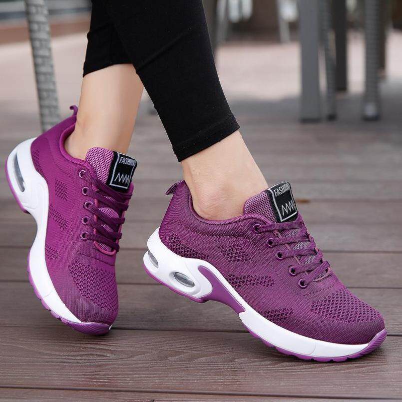 Giày Thể Thao Chạy Bộ Dành Cho Nữ, Giày Thoáng Khí Siêu Nhẹ PU Có Lớp Đệm Không Khí Size 35-41 giá rẻ