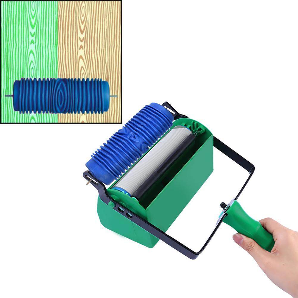 [HOSPORT] DIY Rubber Roller Embossed Paint Roller Sleeve Wall Texture Stencil Brush