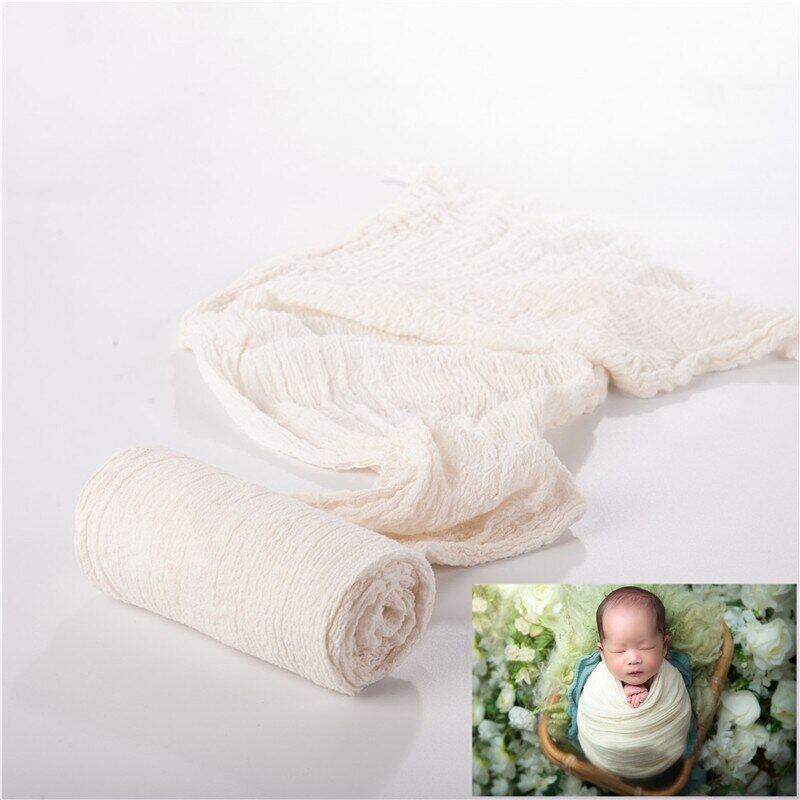 ทารกแรกเกิดการถ่ายภาพ Props Wrap ผ้าห่มเด็กผ้ายืดนุ่ม Swaddling การถ่ายภาพฉากหลังอุปกรณ์เสริมสำหรับทารก