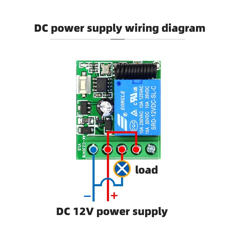 433 Mhz phổ công tắc điều khiển từ xa không dây DC 12V 1CH Rơ Le thiết bị nhận mô-đun và máy phát tần số vô tuyến điều khiển khóa điện tử