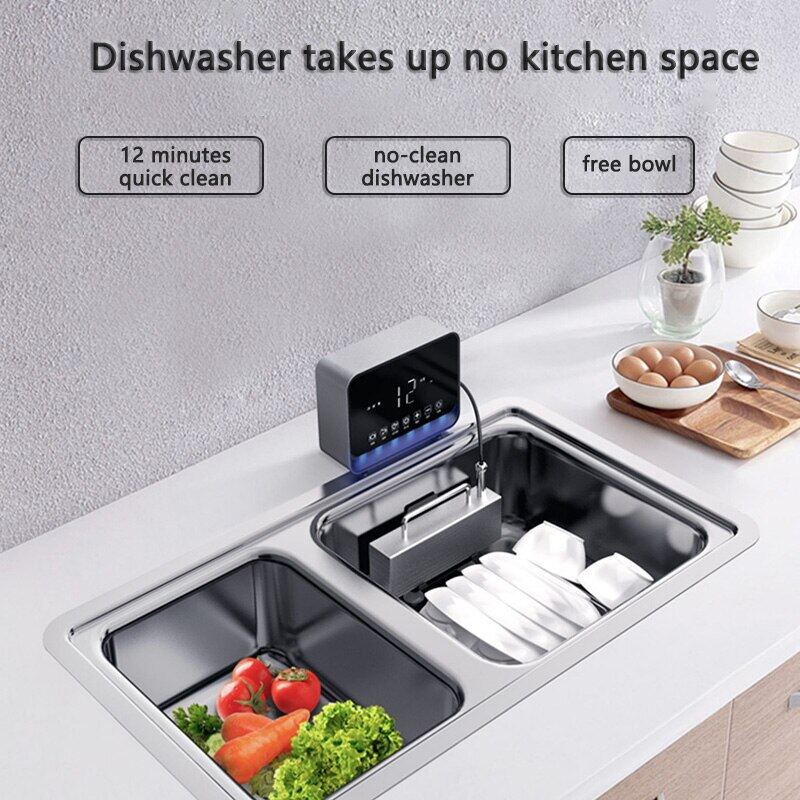 220V Compact/Portable Dish Washer Sink Ultrasonic Dishwasher Home
