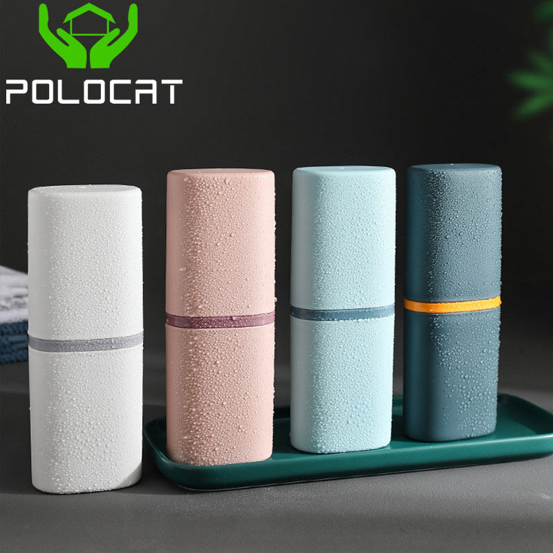 Polocat Portable Outdoor Travel Toothbrush Holder Camping Toothbrush Storage Organizer Bathroom Accessories Toothpaste Box