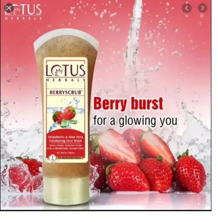 lotus face wash strawberry