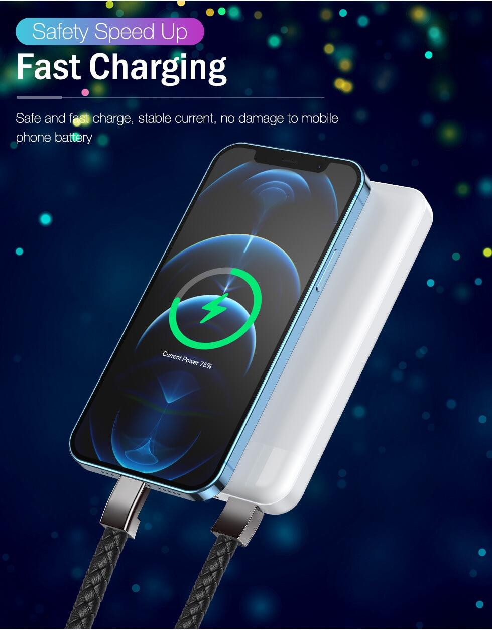 Short USB Data Cable For iPhone 13 14 12 11 Pro Max X Leather Bracelet Charger Cable for Micro USB Type C Portable Fast Charging USB Cord Wire, Data Transfer.