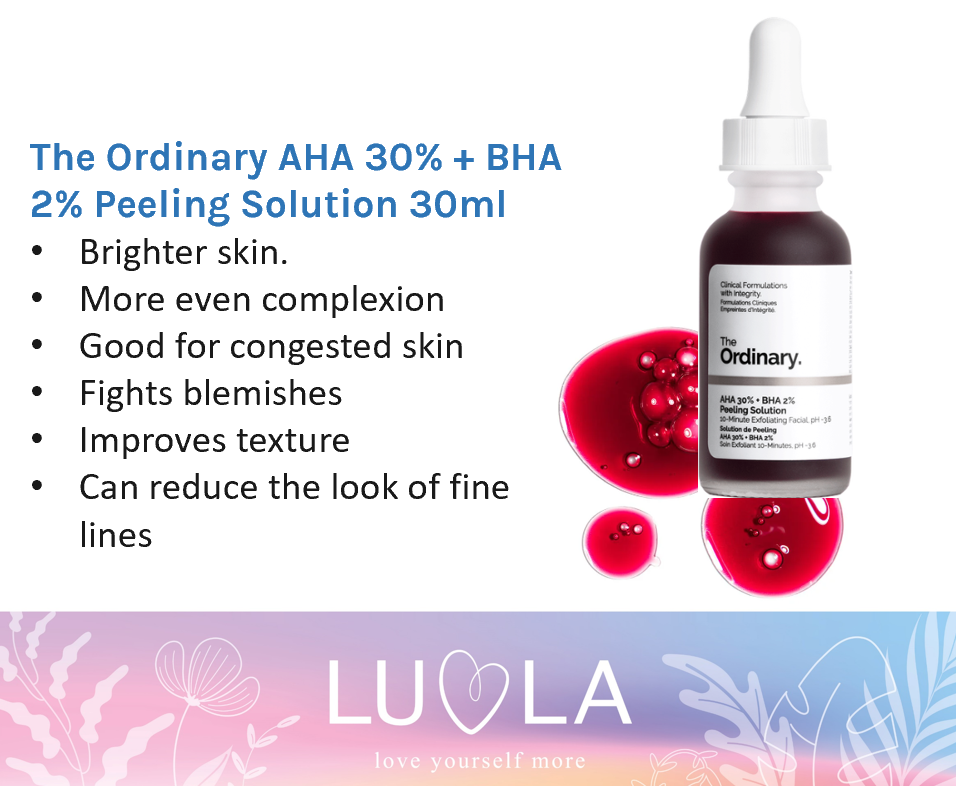 The Ordinary AHA 30 + BHA 2 Peeling Solution 30ml Lazada