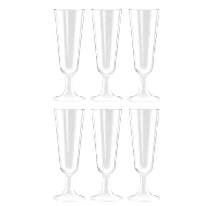 6pcs 150ml Disposable Goblet Hard Plastic Air Cup Red Wine Champagne Glass Jelly Cup Mousse Cup Ice Cream Cup Cocktail G Lazada Singapore