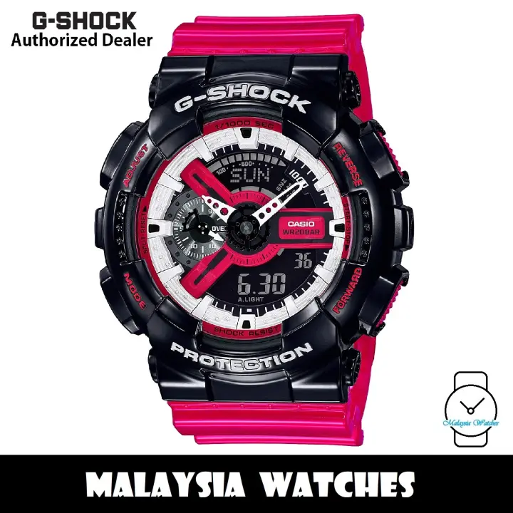 g shock transparent red