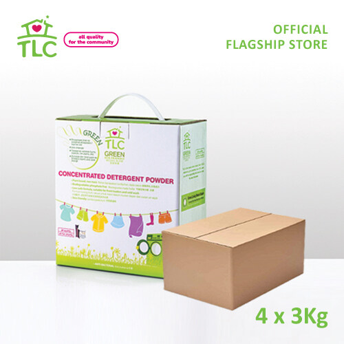 TLC Green Concentrated Laundry Detergent Powder 3KG Carton of 4 Lazada