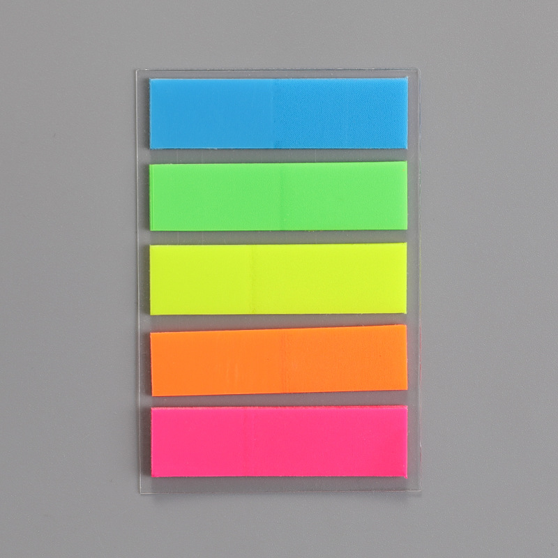 100 Sheets Fluorescence Sticky Notes Memo Pad Loose-leaf Index Sticker Bookmark Sticker Office Stationery Supplies Post-it Memo Sticky