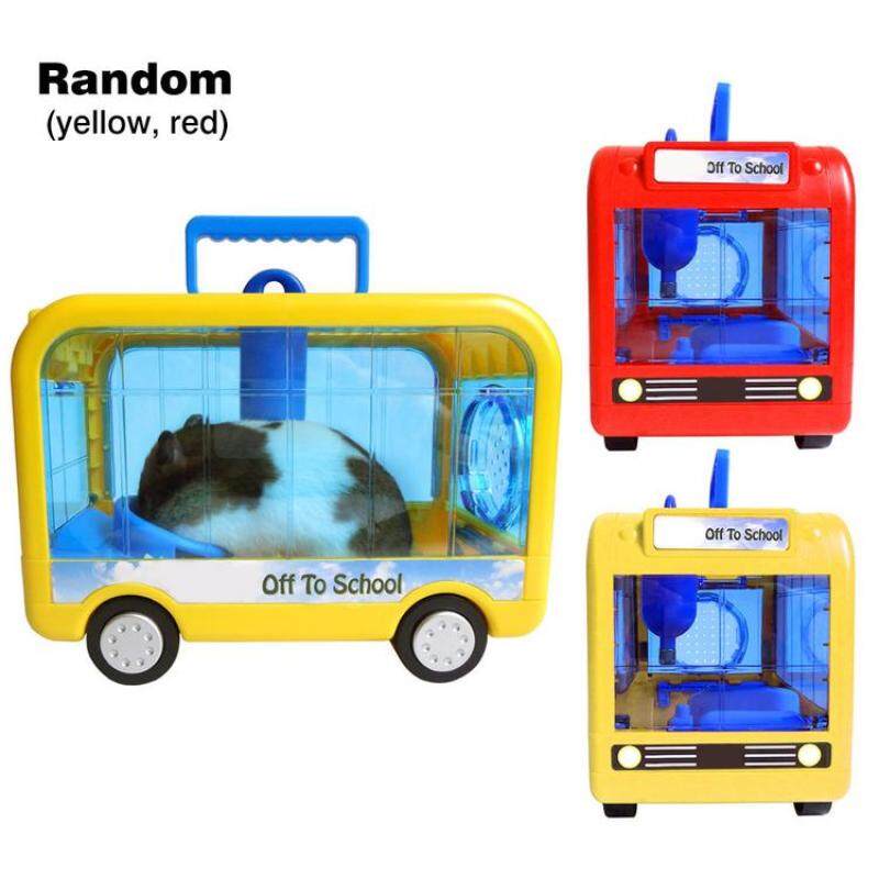 Môi trường sống động vật nhỏ Lồng hamster di động nhỏ gọn có tay cầm cho hamster chinchillas màu sắc ngẫu nhiên