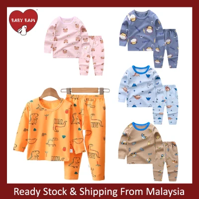 BABY BAM Baju Baby Newborn Clothing Newborn Pyjamas Baby Sleepsuit Long Sleeve Set Baju Tidur Baby - (56)