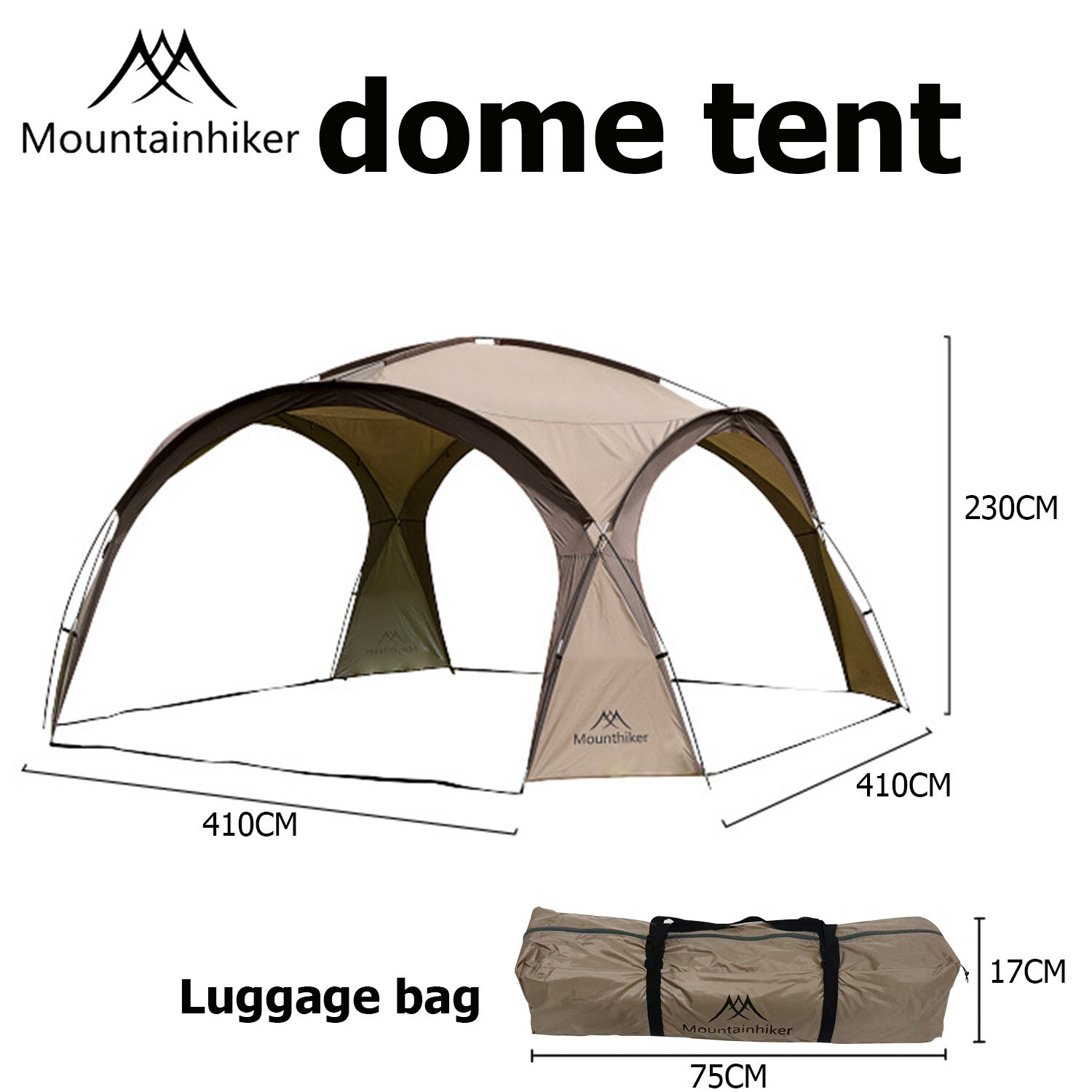 MOUNTAINHIKER Outdoor Portable Camping Dome Tent Shelter Dome Tent with