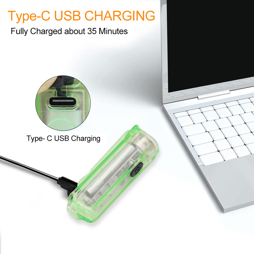 Đèn Pin Mini LED EDC Đèn Móc Khóa Khẩn Cấp Di Động Cắm Trại Câu Cá