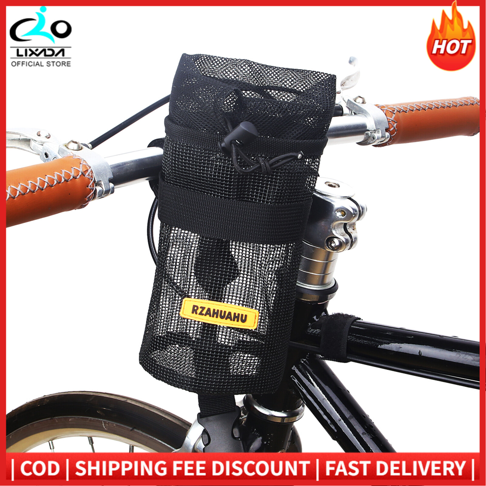 Giá Để Cốc Xe Đạp, Giá Giữ Bình Nước Lưới Gắn Tay Lái Xe Đạp, Dụng Cụ Loa Xe Đạp Lưu Trữ Bag Pouch