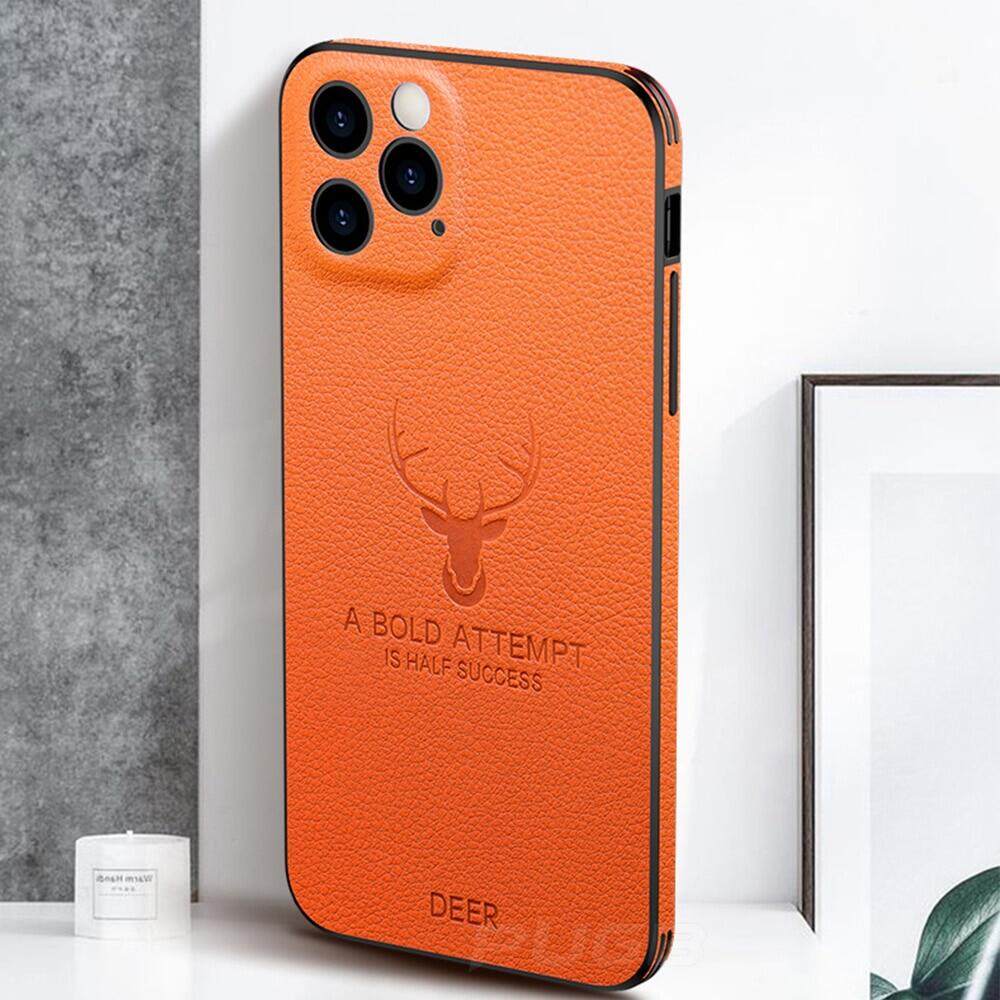 High quality Leather Square Frame Case For iPhone 15 pro max 14 pro max 14 plus 13 pro max 12 11 Pro Max 12Mini Deer Camera Protection Shockproof Cover Cases iphone 12 pro max casing